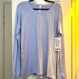 NWT lululemon swiftly tech long sleeve 2.0 sz18 in serene blue